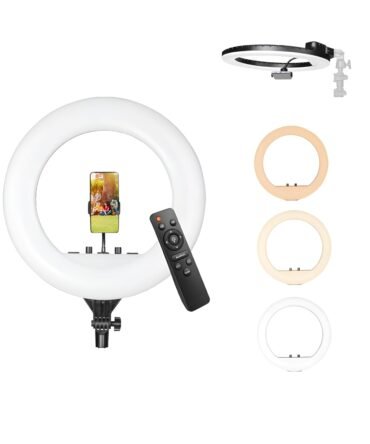DIGITEK® (DRL-18RT) Profesional 46cm (18 Inch) LED Ring Light with Remote Control, Runs on AC Power with No Shadow apertures, Ideal use for Makeup Artist, Video Shoot, Fashion Photography & Many More