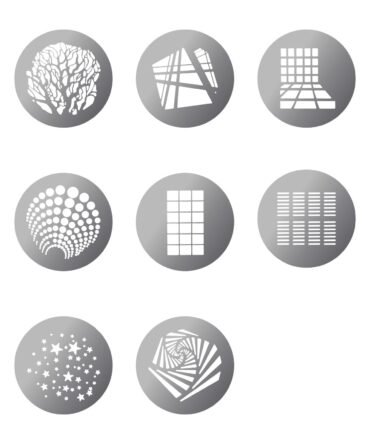 Digitek (DGS 001) Stainless Steel GOBO Pattern Kit with 8 Creative Pattern Effect for Optical Snoot