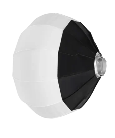 Digitek (DLSF 65) Rounded 65cm Lantern Softbox with Bowens Mount, 270° Omni-Directional, Light Quick Setup, Click Lock Design, Includes Optional Skirts Fabric and Metal Build