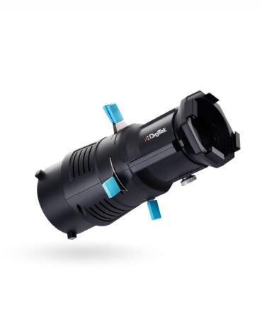 Digitek (DS 220) Bowens Mount Optical Snoot Kit with 20 Stainless Steel GOBOs & 4X Color Gels (Red/Yellow/Green/Blue), Multifunction Focus Ring, Premium Metal Construction