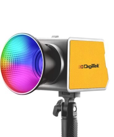 Digitek (DCL 100WBC RGB) 100W LED Video Light with Mini Bowens, Reflector, CRI 97+, 2700-6500K, 13000LM, App Control, 4500mAh Battery, 1/4 Mount, 20 FX Modes, for Indoor and Outdoor Shoots