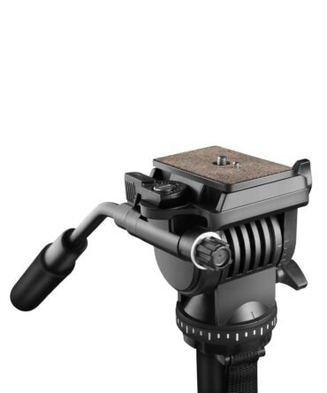 DIGITEK® DVH 001 Video Fluid Head | Lightweight with Flat Base | Supports Multiple Tripods & Monopods (Load Capacity-5 Kgs) (DVH-001)