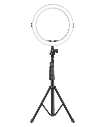 DIGITEK® (DRL-12C) 12 Inch LED Ring Light with Stand 5ft & Smartphone Holder - USB Powered, Color Switch Mode, Adjustable Brightness & Temperature Controls - Photo, Video Shoots & Live Streaming