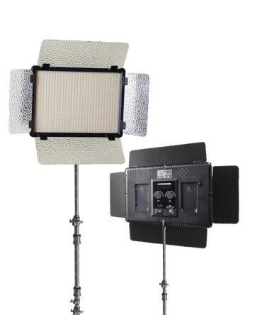 Digitek (LED-D1120) 55W Portable LED Video Light with Barndoor, 2700K-6500K Color Temp, 3750 LM, 8 FX Modes, RA 96, 1120 Lamp Beads, AC/DC Power, 1/4 Mount, Studio Light For Photography & Video Shoots