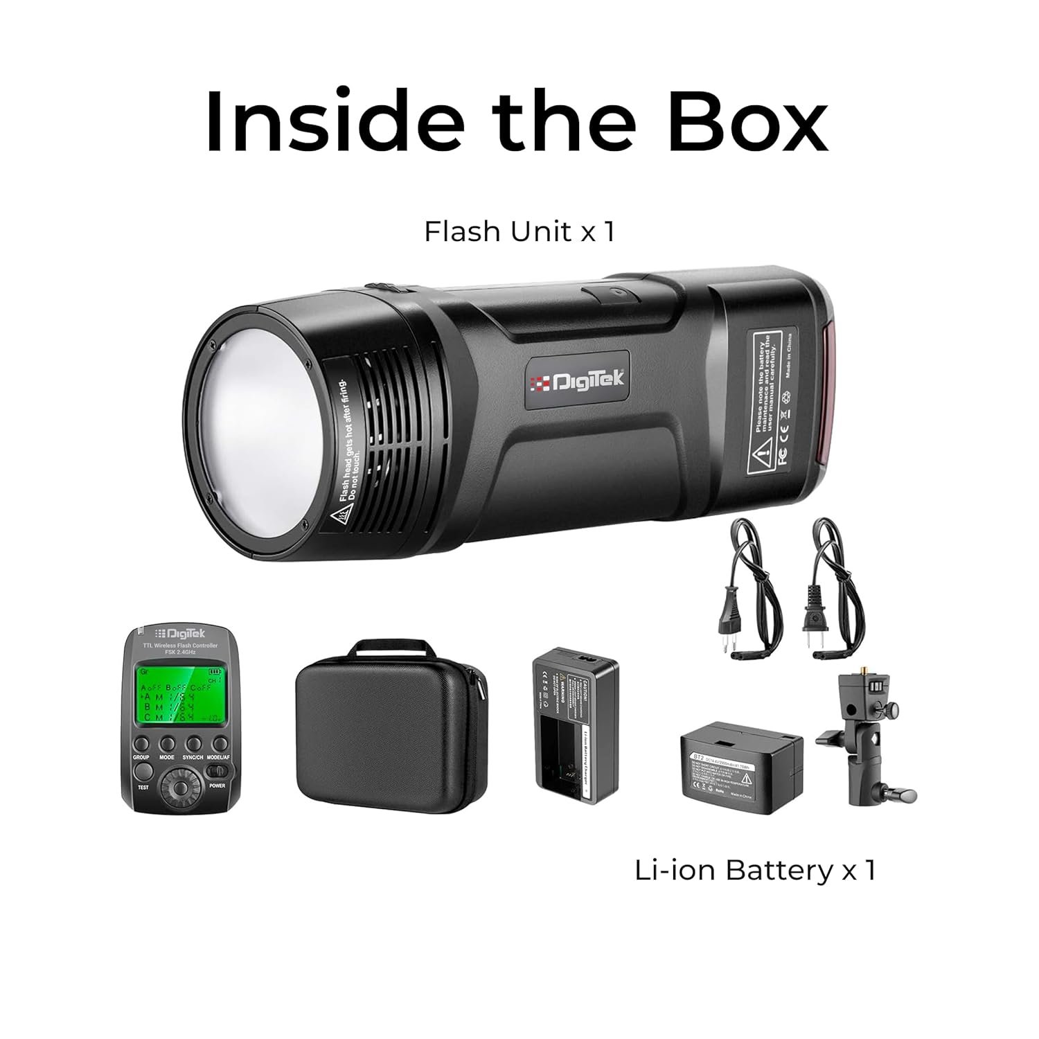 Digitek (DFL 220) Handheld TTL Flash Speedlite, 2s Recycle Time, 5600K Color Temp, 1/18000s High-Speed Sync, 32 Channels, 9 Stop Power Range, TTL/Manual/Multi Modes, Lighting for Indoor/Outdoor Shoots