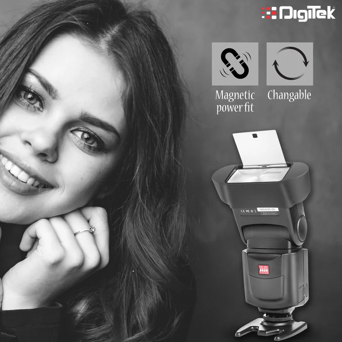 DIGITEK® (DFBG-001) Professional Flash Bot Grip with Magnet | for Speedlight Flash Modifier