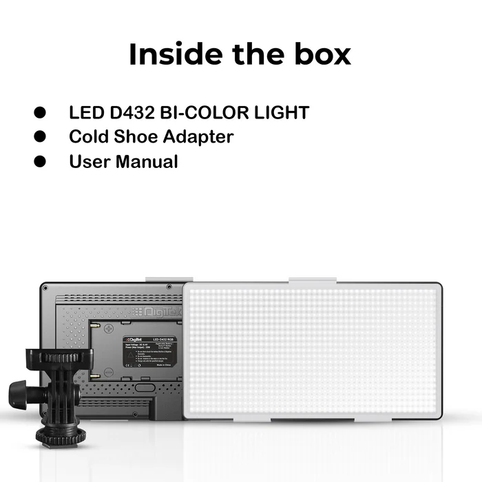 Digitek (LED-D432 Bi) Portable Bi-Color LED Video Light LED-D432Bi