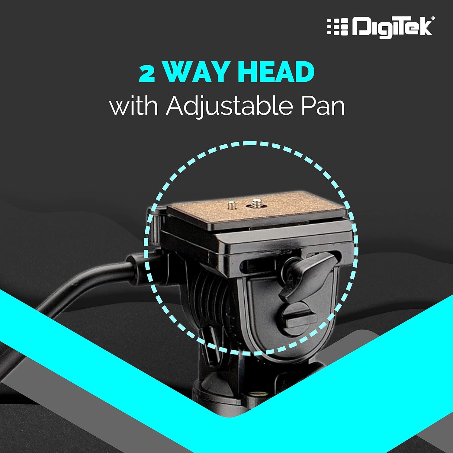 Digitek (DTR 690 VD PRO) (208 cm) Lightweight Tripod (Maximum Load up to 3kgs), 6.85 Feet Tall Digital SLR & Video Cameras, Made Aluminium Material