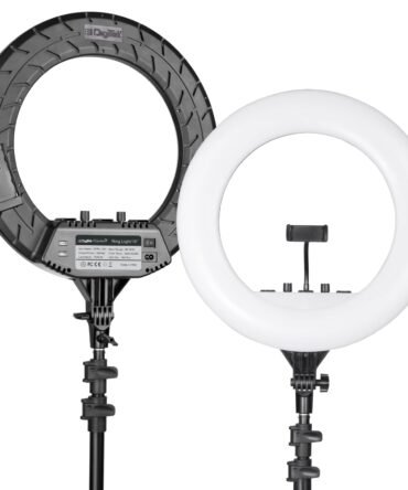 Digitek Platinum DPRL-19RT Professional LED Ring Light Runs on AC Power with No Shadow apertures, Ideal use for Makeup, Video Shoot, Fashion Photography & Many More