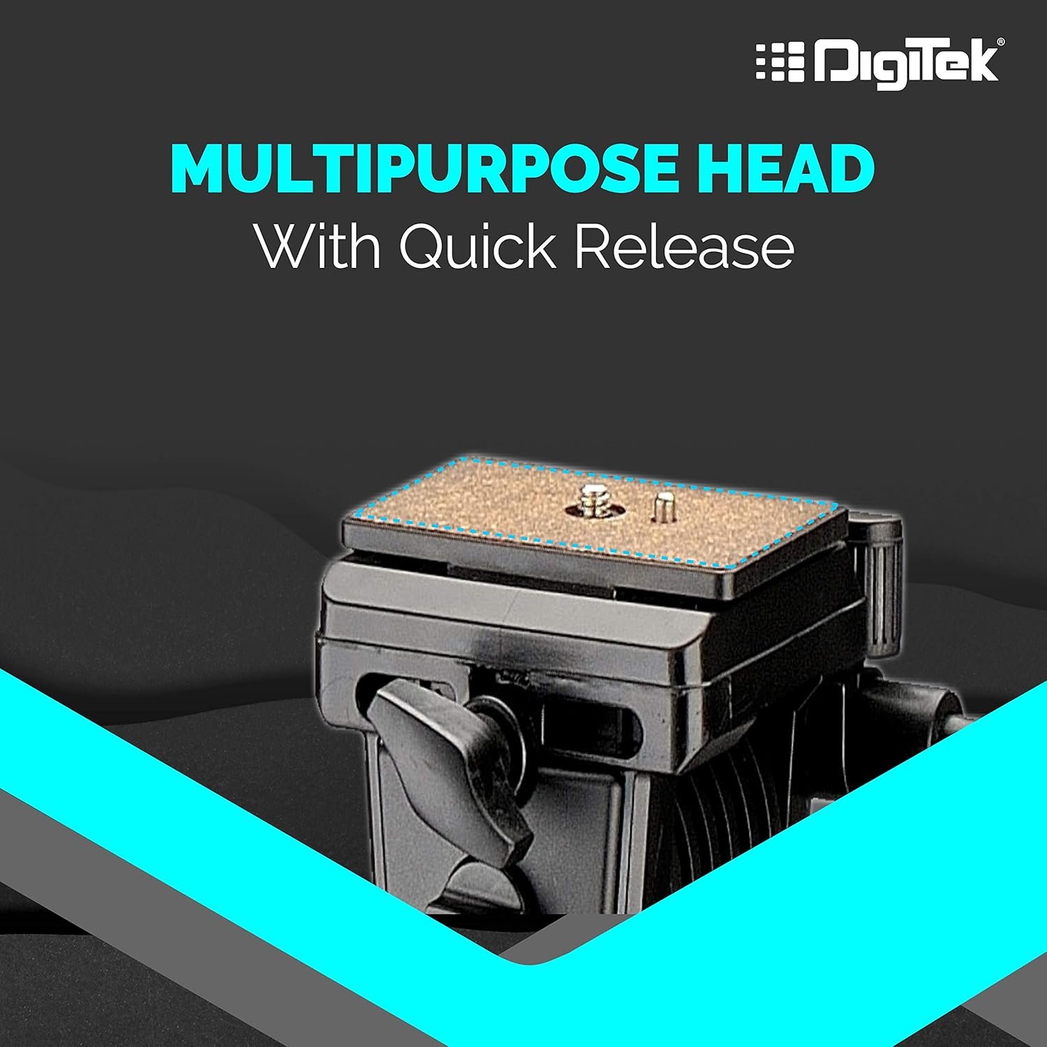 Digitek (DTR 690 VD PRO) (208 cm) Lightweight Tripod (Maximum Load up to 3kgs), 6.85 Feet Tall Digital SLR & Video Cameras, Made Aluminium Material