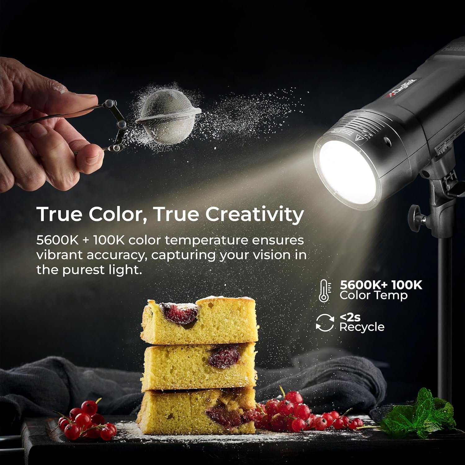 Digitek (DFL 220) Handheld TTL Flash Speedlite, 2s Recycle Time, 5600K Color Temp, 1/18000s High-Speed Sync, 32 Channels, 9 Stop Power Range, TTL/Manual/Multi Modes, Lighting for Indoor/Outdoor Shoots