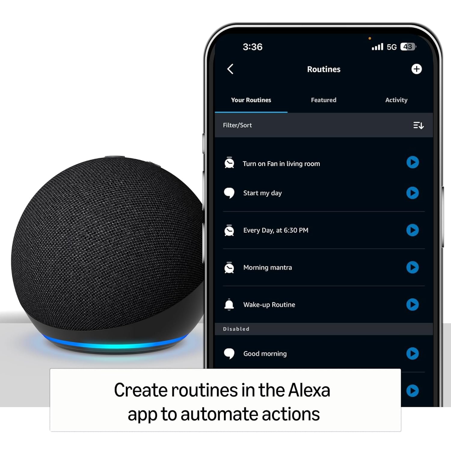 Amazon Echo Dot (5th Gen) | Smart speaker with Bigger sound, Motion Detection, Temperature Sensor, Alexa and Bluetooth|